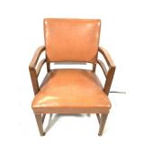 Vintage Orange Leather Arm Chair