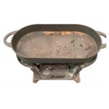Portable Charcoal Cast Iron Griddle/Grill