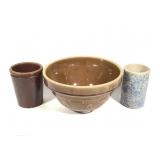 Monmouth Stoneware Mixing Bowl Crock & Spongeware