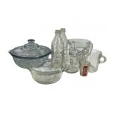 9pcs Clear Glass Kitchenware