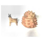 Ashanti Ghana Ritual Pot & Mex Terra Cotta Animal