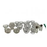 20 pcs Glass Candle Holders w Sterlin Shakers