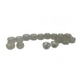 16 Pcs Small Glass Candle Holders
