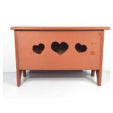 Small Red Heart Bench / Trunk