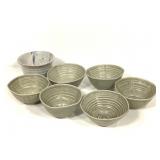 Art Pottery Bowls 6 Porcelain & 1 Red Clay