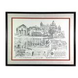 Signed & No'd IU Bloomington 1977 Print