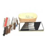 Sheffield Dinner Knives Alvin Silver Plated Set+
