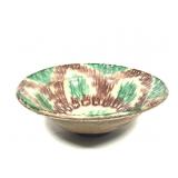 Slipware Redware Bowl 18th - E 19th C Green Brown