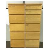 2 Faux Maple Tall Standing Ikea Chests