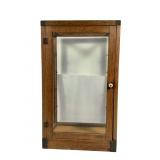 Oak Display Case w 4 Glass Shelves