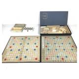 Vtg Scrabble Board Game & Incomplete Mini Chess