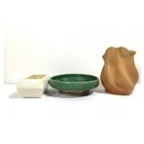 Roseville Peach Florane & 2 McCoy Vases