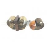 Coiled Metal & Wood Decorative Paper Weights