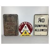 No Parking No Dumping & Danger Signs