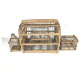 Vtg Wood & Wire Bird Cage +