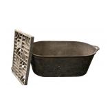 Large Cast Iron Tub & Grate