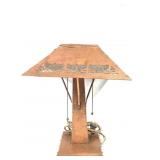 Arts & Crafts Hammered Copper Lamp 17 1/4'H