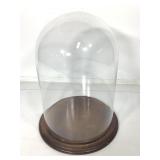 Glass Dome w Wood Base