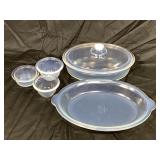 Fry Oven Glass Opalescent Casserole Baking DIshes