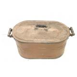 Antique Copper Boiler Wash Tub w/ Lid