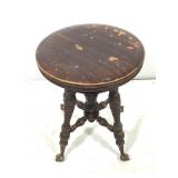 Glass Ball & Claw Footed Stool
