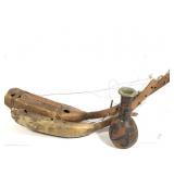 2 African Bow Harps & S American Styled Art Vase