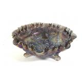 Imperial Carnival Glass Footed Candy Bowl Irid Am
