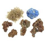 Azurite Slab Quartz Xls Cluster & 4 Wulfenite