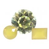 3 Faceted Yellow Gemstones