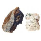 Azurite Xln on Matrix & Barite w Chalcopyrite 4.6