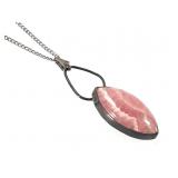 Sterling Chain w/ Rhodochrosite Pendant