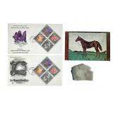 1974 First Day Gem & Mineral Stamps w/ Sm. Slab