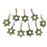 Carved Jade Star of David Pendants