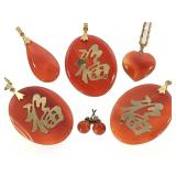 Carnelian Pendants, Necklaces & Earrings