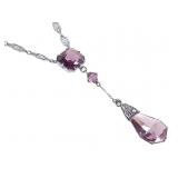 Cut Amethyst Necklace w/ Floral Motifs