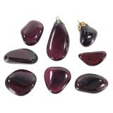 Polished Plum Garnets & Pendants