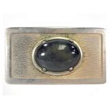 Chatoyant Alaskan Jade Nickel Silver Belt Buckle