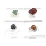 4 Uncut Gems Hessonite Spessartine Tsavorite Grt