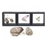 7 Amethyst Smoky Quartz Points+ 4 oz TW