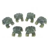Alaskan Carved Jade Bullfrogs