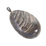 Sterling Blue Biggs Jasper Pendant