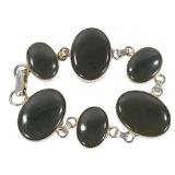 Polished Olive Jade Bracelet