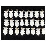 Carved Mother of Pearl Owl Pendants
