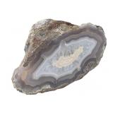Mexican Lavender Agate Face Cut w/ Cream Float