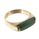 Unmarked Apple Green Jade Ring