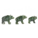 Alaskan Jade Carved Bears
