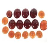 Carnelian Red & Orange Agate Cabs