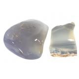 Polished Lavender Blue Agates 7.7 oz TW