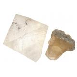 Fluorite Octahedron w Incl & Golden Calcite Xls