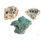 3 Tennantite On Qz Beryl & Garnet On Matrix & Mlc